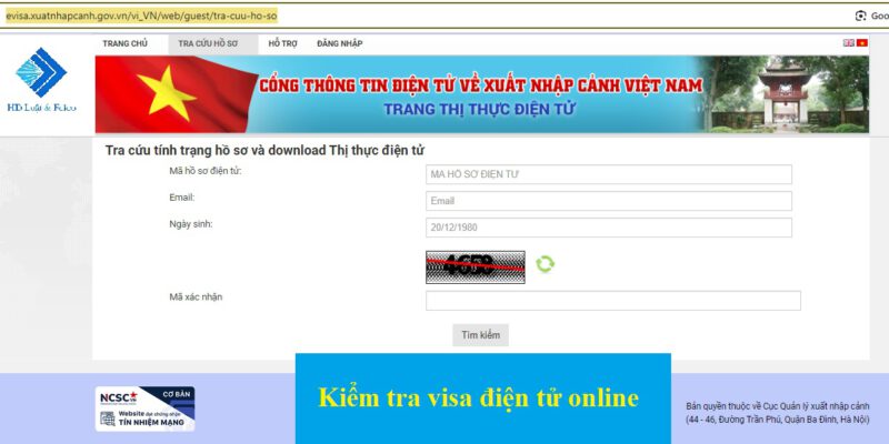 Cách kiểm tra visa điện tử online