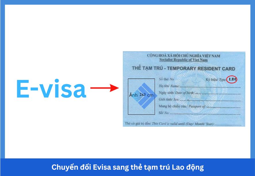 Chuyển đổi Evisa sang thẻ tạm trú Lao động